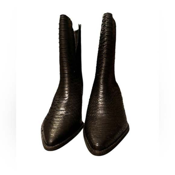 Matisse Caty Snake Pointed Toe Zippered Booties Womens Black 9.5(NO ZIPPER PULL) - Picture 3 of 12